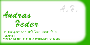 andras heder business card